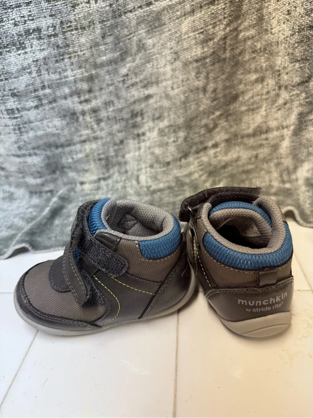 Stride Rite Toddler Walker Shoes in Gray and Blue
